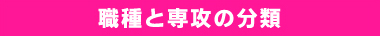 職種と専攻の分類